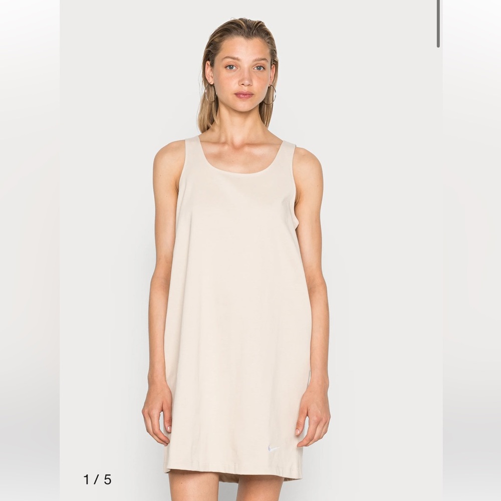 Nike Sportswear Jersey Tank Top Dress in Sand Drift Tan  Size Medium